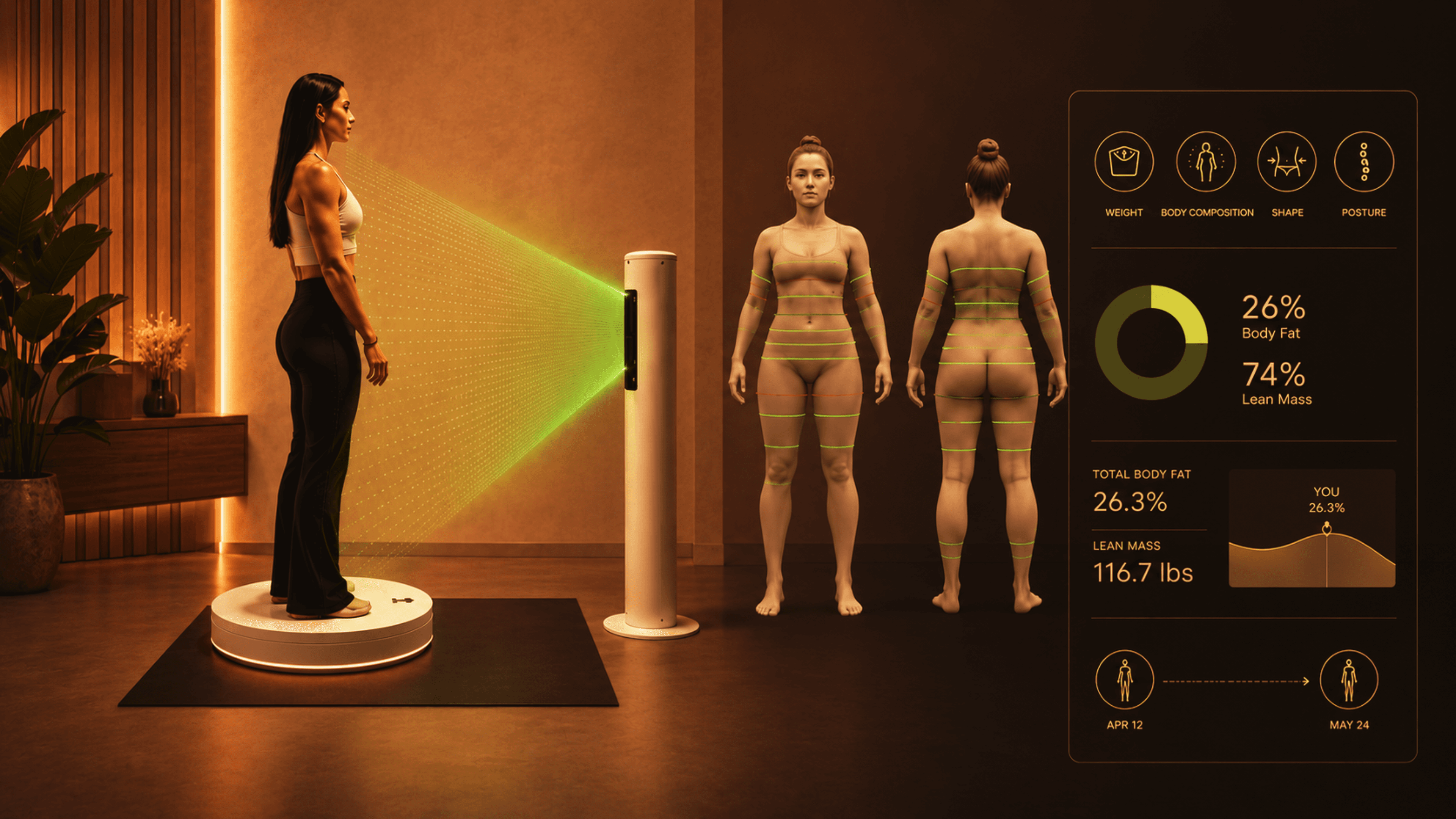 Styku scan result and 3D body model